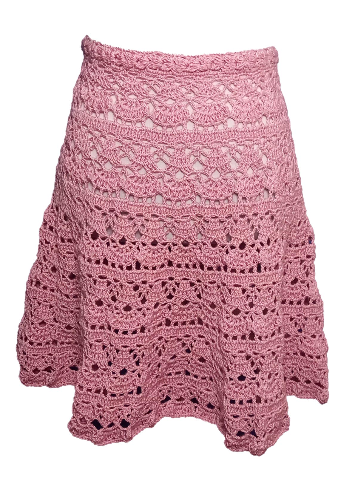 Falda rosada en hilo
